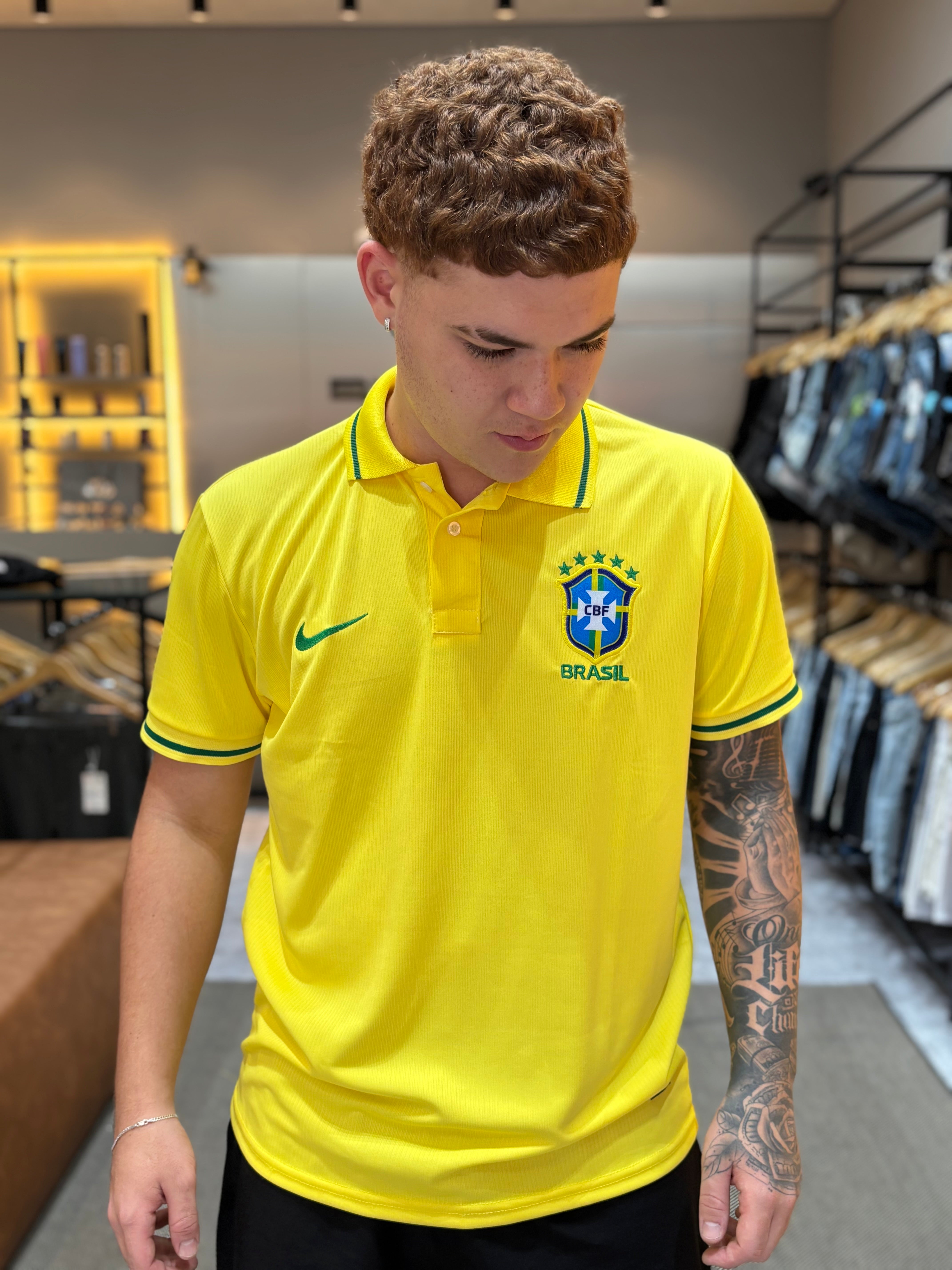 Camisa gola polo Brasil | casual/viagem