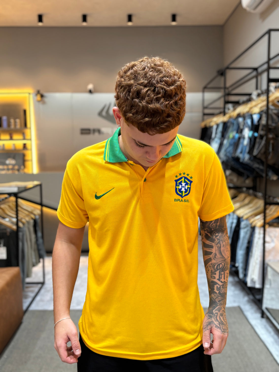 Camisa gola polo Brasil | casual/viagem
